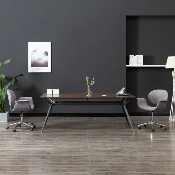 vidaXL Esszimmerstuhl Drehbar Grau Stoff, 287395, 8719883795799