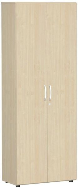 geramöbel Garderobenschrank mit ausziehbarem Garderobenhalter, mit Standfüßen, inkl. Türdämpfer, abschließbar, 800x420x2160, Ahorn/Ahorn, S-386128-AA