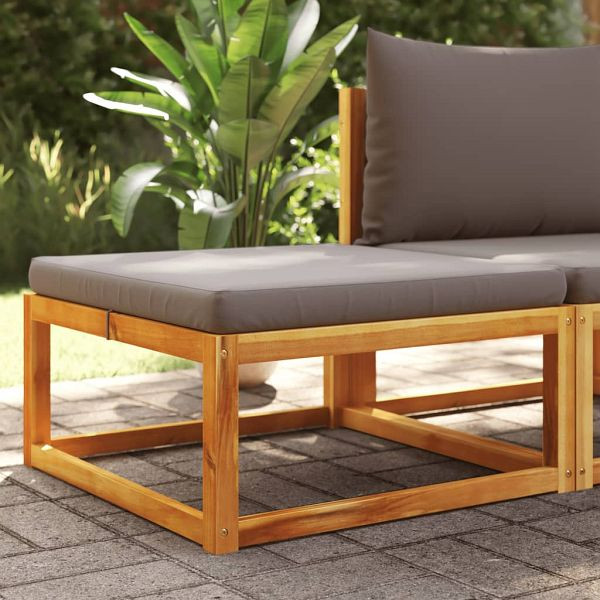 vidaXL Gartenhocker mit Kissen 65x65x29 cm Massivholz Akazie, 4008159