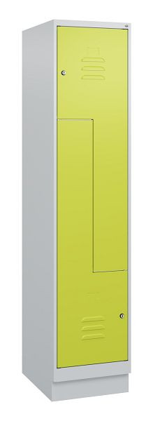 C+P Z-Spind Classic PLUS, Sockel, 2 Abteile, 1800x400x500mm, 7035/0024, Zylinderschlösser, 0800237-122 S10025