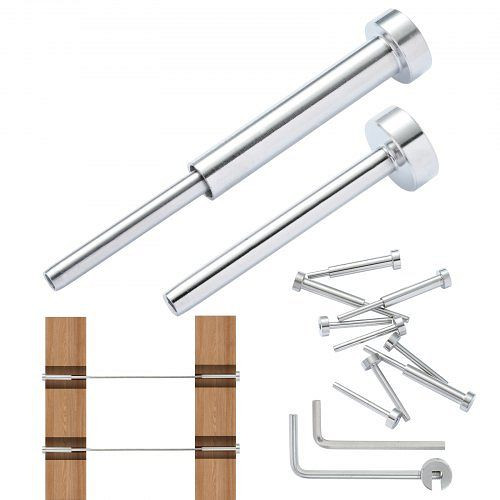 VEVOR 20er-Pack unsichtbares Kabelgeländer-Set T316 Edelstahl 1/8" für Holz-/Metallpfosten Kabelgeländer-Hardware Silber, YXZJQYS20J185WDTQV0