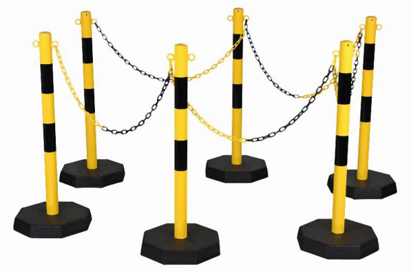 CRASH STOP Kettenpfostenset Stahl gelb/schwarz, KPS-GS