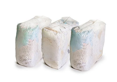 DENIOS Putzlappen KB, Kattun, leichtes Baumwollmischgewebe, bunt, 3 Presswürfel à 10 kg, VE: 3 Stück, 158024