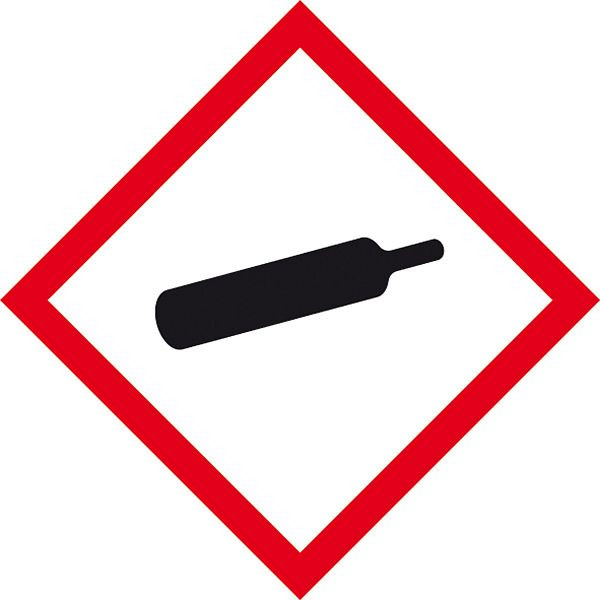 SafetyMarking GHS-Gefahrenpiktogramm, Symbol 04: Gasflasche, BxH 10x10 cm, Folie, selbstklebend, 21.B1000-04