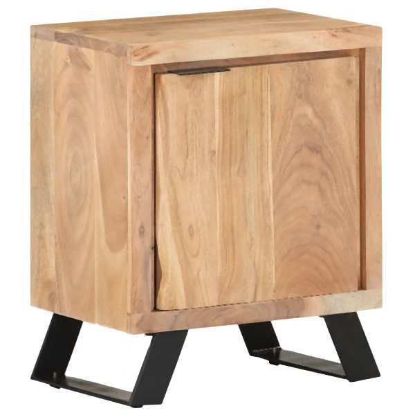 vidaXL Nachttisch 40x30x50 cm Akazie Massivholz mit Naturkanten, 323519