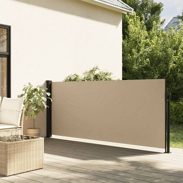 vidaXL Seitenmarkise Ausziehbar Beige 120x500 cm, 4004405