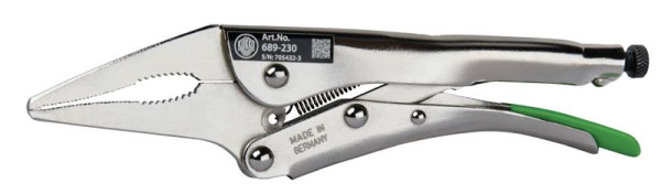 KUKKO Langbeck-Gripzange mit Spannbereich bis 55 mm, 230 mm Gesamtlänge, 689-230