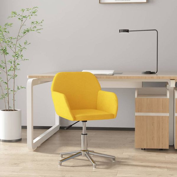 vidaXL Bürostuhl Drehbar Hellgelb Stoff, 344721, 8720287108290