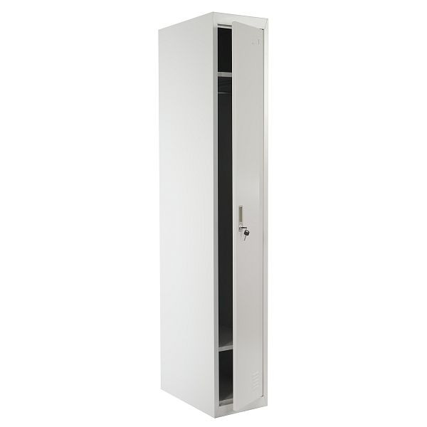 Mendler Spind Boston T163, Garderobenschrank Kleiderspind Umkleideschrank, Metall 180x30x50cm nach ASR A4.1, grau, 34557