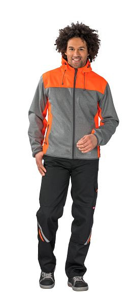 Planam Outdoor Kontrast Softshelljacke, grau/orange, Größe XXL, 3732060