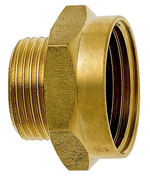 GEKA Gewindenippel, IG G 1/2" x AG G 3/8" MS mit Sechskant, VE: 10 Stück, 30.3410