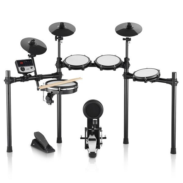 VEVOR E-Drum-Set Elektronisches Schlagzeug 10-Zoll, 480 Sounds für Anfänger & Erwachsene, SJZJDZGSJZJWAC9MPV2