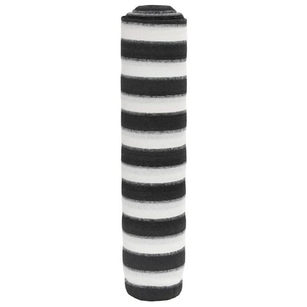 vidaXL Zaunblende Anthrazit und Weiß 1,5x25 m HDPE 150 g/m², 4003678