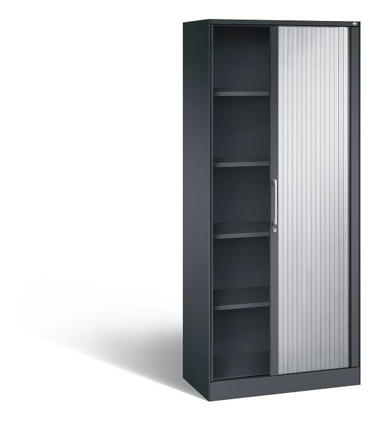 C+P Rollladenschrank Asisto, H1980xB800xT435mm, Farbe: Schwarzgrau / Weißaluminium, Bügelgriff, 5 OH, 143003-000 S10001