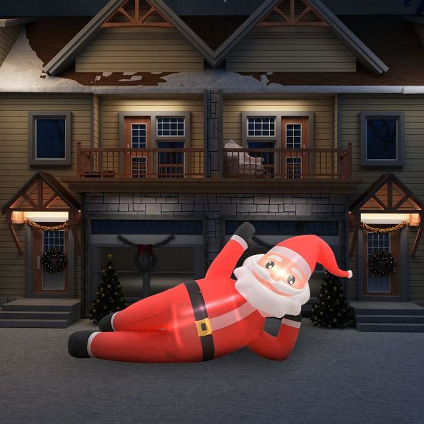 vidaXL Aufblasbarer Weihnachtsmann LED IP44 Rot 360 cm XXL, 289300