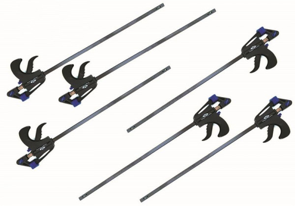 VaGo-Tools Schnellspannzwinge 600 mm Einhandzwinge Klemmzwinge Schraubzwinge, VE: 6 Stück, 250-600x6_rv