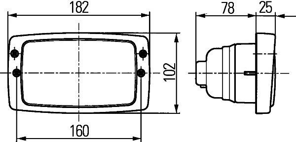 HELLA Halogen-Arbeitsscheinwerfer, Modul 6213, 12V, 1000lm, Einbau/Schraubanschluss, 2-Punkt Befestigung, Nahfeldausleuchtung, 1GD 996 018-541