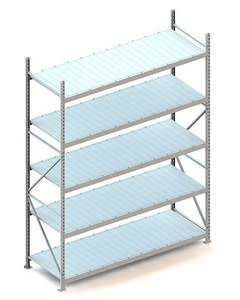 Meta MINI-RACK GR 3000x2200x800 mm, verzinkt, mit Stahlpaneele, Bodenanzahl: 5, 20051347