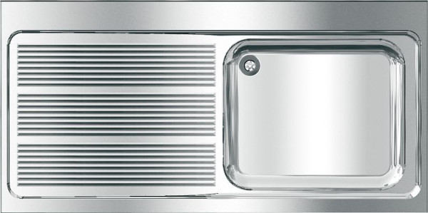 KWC Gewerbespüle, Maxima, Edelstahl, 1400x432x700 mm, Tropfteil links, 2000057556