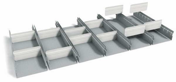 stumpf Schubladen-Einteilungsset für 100 mm hohe Großraumschubladen für MovaFlex-Schränke mit 1000 mm Breite, 7002106