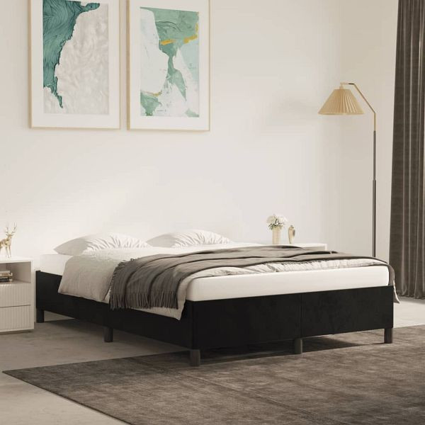 vidaXL Bettgestell Schwarz 140x190 cm Samt, 347320, 8720287173694