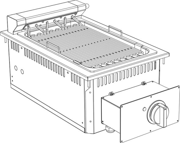 KBS Elektro Grill 1 Heizzone Drop In 700 Breite 400mm, 10412511