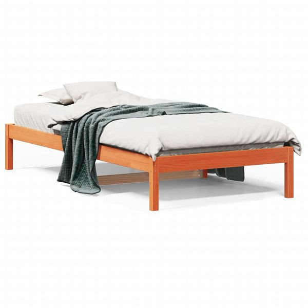 vidaXL Tagesbett Wachsbraun 90x200 cm Massivholz Kiefer, 844405