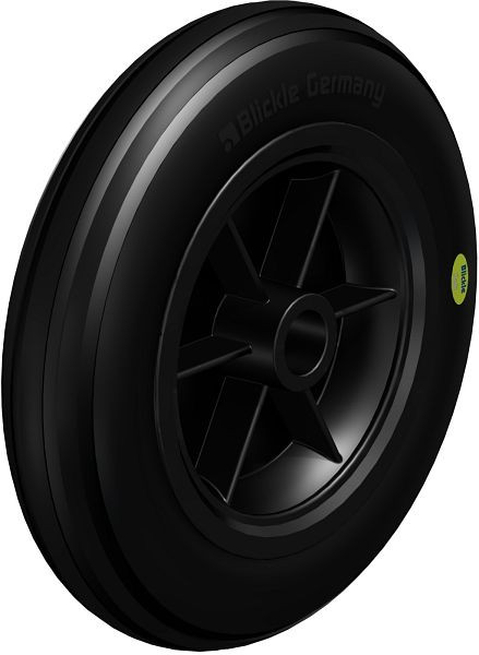 Blickle VWPP 250/25G Rad aus Weichgummi, Schwarz, 578138