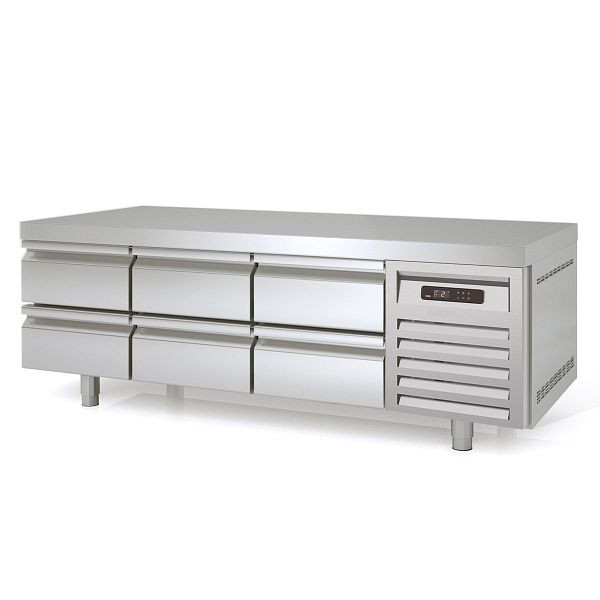 Vaiotec TOPLINE Unterbaukühltisch 700 / 3-fach GN 1/1 mit 6 Schubladen Breite: 1795 mm, 11575