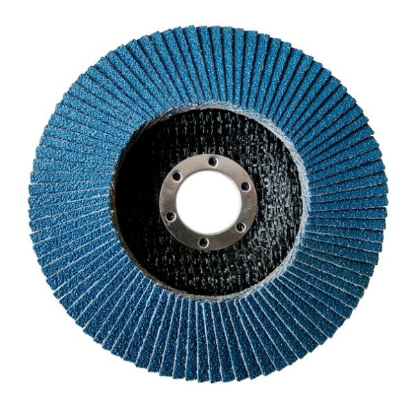 VaGo-Tools Fächerschleifscheiben 115mm flach Körnung 80 Blau Lamellenscheiben, VE: 5 Stück, ZO-27-115-80-5_av