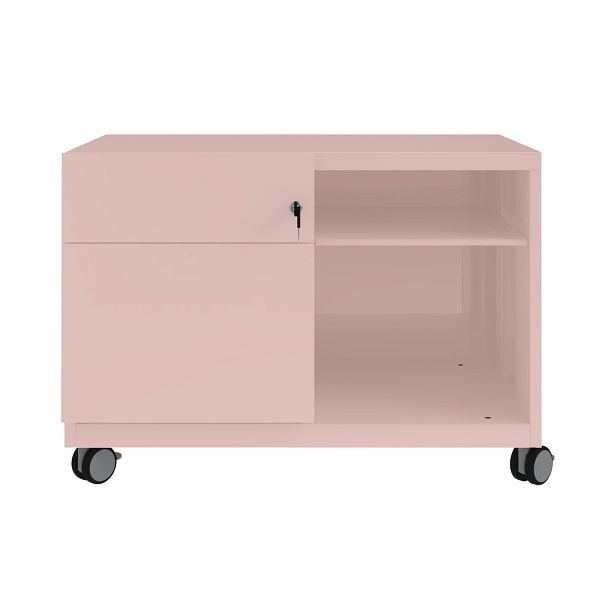 Bisley Caddy Note™, Schubladen und Ziehgriff links, 620 pastellpink, CADM08LH620