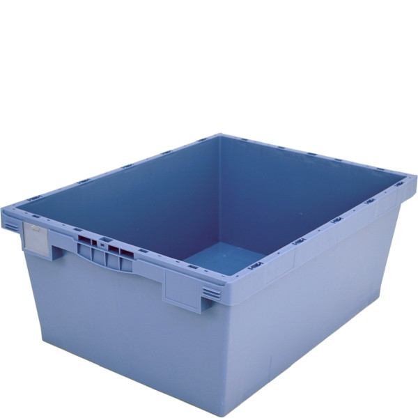 BITO Mehrwegbehälter MB ohne Zubehör/Gefahrgut /MB 86321R 800x600x323 taubenblau, Rippenboden, C0401-0027