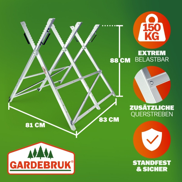 monzana Holzsägebock 150kg Belastbarkeit mit Aufstell- / Haltegriffen - Monzana, 102049