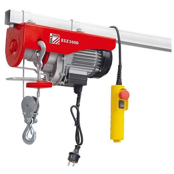 Produktbild von Holzmann ESZ500D Elektrischer Flaschenzug – 500 Kg Tragkraft, 900 W, 230 V
