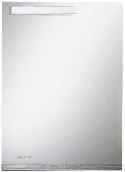 LEITZ 4054 Maxi Sichthülle A4 mit Beschriftungsfenster, genarbt, 0,20 mm, Fenster oben, 4054-00-00