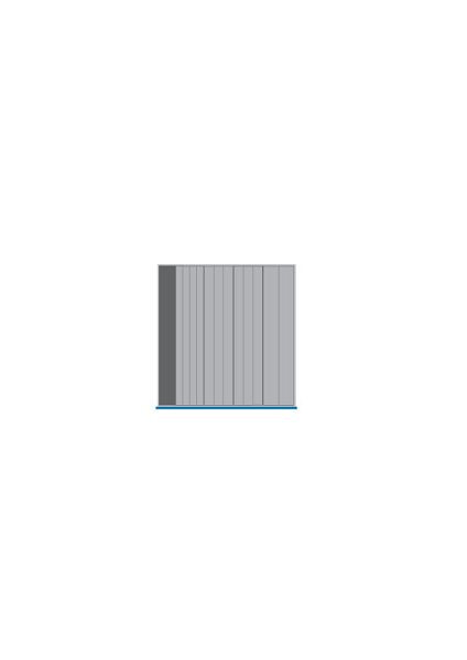 bott cubio Sortiment mit 20 Kompaktmulden 48 Steckwände, 1 Rinne mit 4 Steckwänden BxTxH: 800 x 750 x 28 mm, Kunststoff RAL 7011, 43020040
