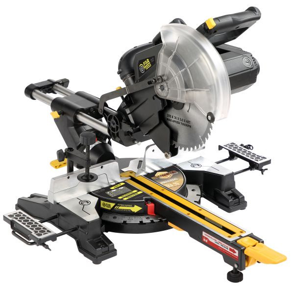 Fartools Kapp- und Gehrungssäge 2000 W Ø 255 mm mit 93 % Absaugung, DUSTMASTER, 113220
