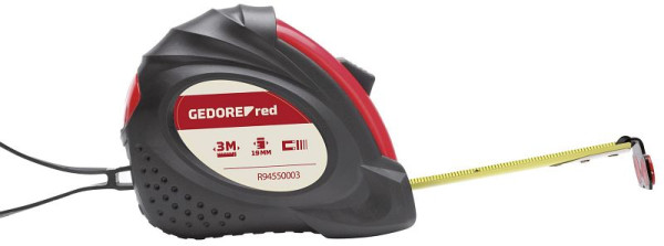 GEDORE red Rollbandmaß, Länge 3m Band-Breite 19mm Klasse II, 3301427