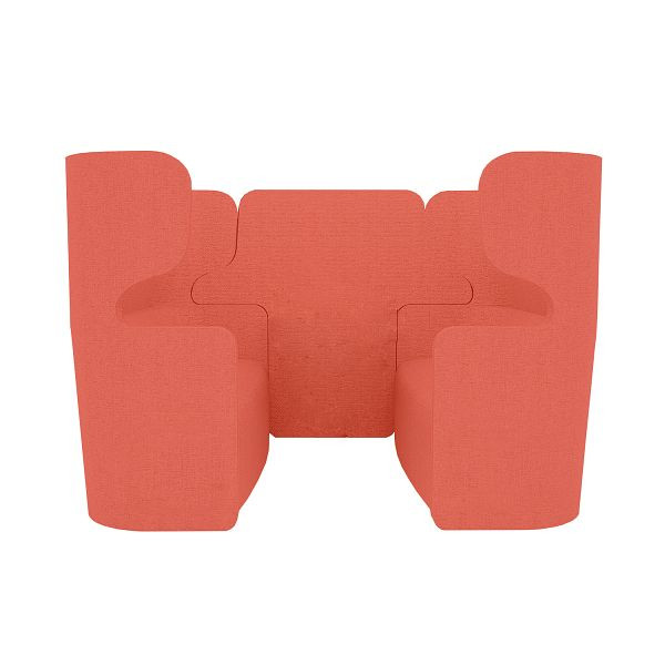 Bisley Raum in Raum Lösung Vivo, Viersitzer, Hohe Rückenlehne, NE0013 signalrot, VIVH4XP.NE0013