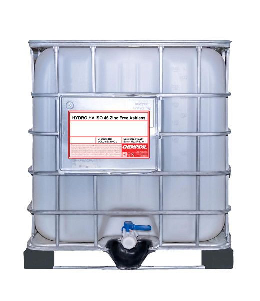CHEMPIOIL Hydrauliköl 2206 Hydro HV ISO 46 Zinkfrei, VE: 1000 l, CH2206-IBC