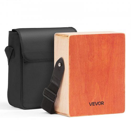 VEVOR Cajon, Kistentrommel mit internen Gitarrensaiten, tragbares Holz-Percussion-Instrument, mit Reisetasche, 230x100x280 mm, MXGLXKJTXSNBGNO6N001V0