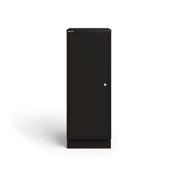 Bisley MultiDrawer, 39er Serie, abschließbare Flügeltüre mit Sockel, Türanschlag rechts,Farbe schwarz, LS39R633