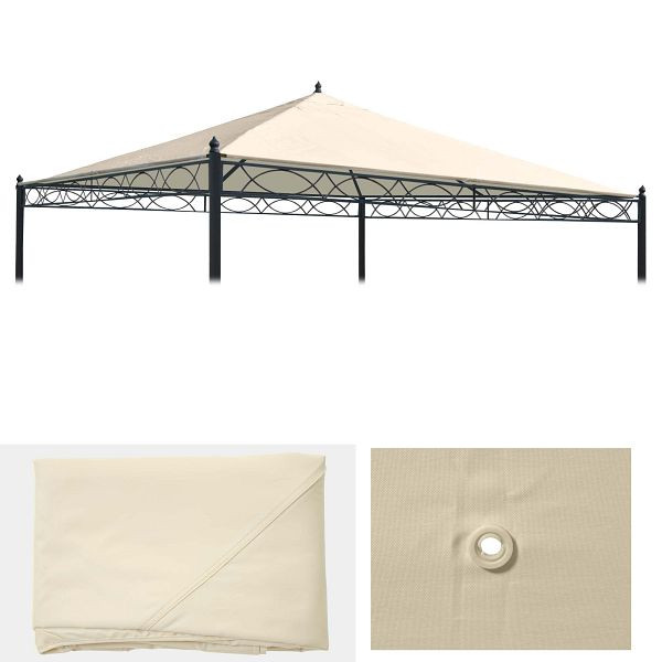 Mendler Ersatzbezug für Dach Pergola Pavillon Cadiz 3x3m, creme, 50799