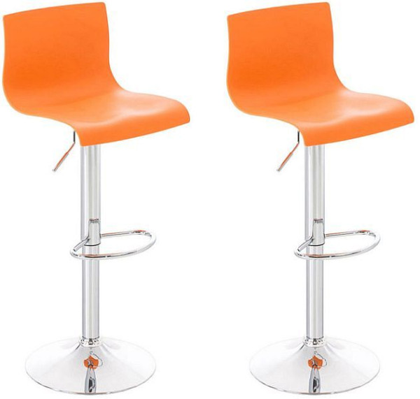 CLP Barhocker Hoover Kunststoff chrom, orange, VE: 2 Stück, 306735
