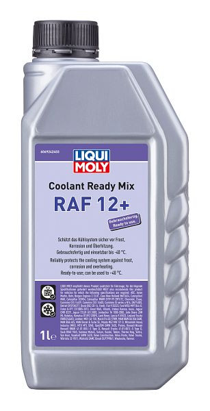 LIQUI MOLY Fertiggemisch Coolant & Antifreeze Ready Mix RAF 12+, Kanister Kunststoff, VE: 1 Liter, 6924