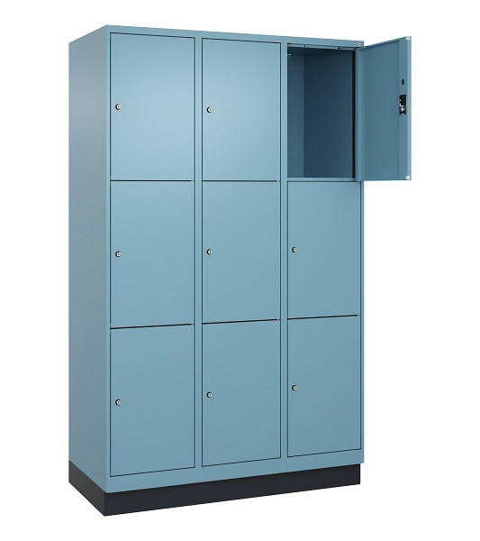 C+P Schließfachschrank Evolo PLUS, mit Sockel, 9 Fächer, 1950x1200x500mm, 0010/0, 049020-323 S10021