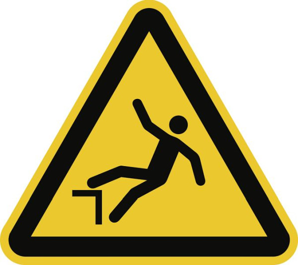 Moedel Warnung vor Absturzgefahr ISO 7010, Folie, 300 mm Seitenlänge, 98710