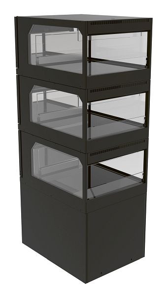 IDEAL AKE Wärmevitrine HOT VARIO 3 BL, 3 Drehtüren, 484535702