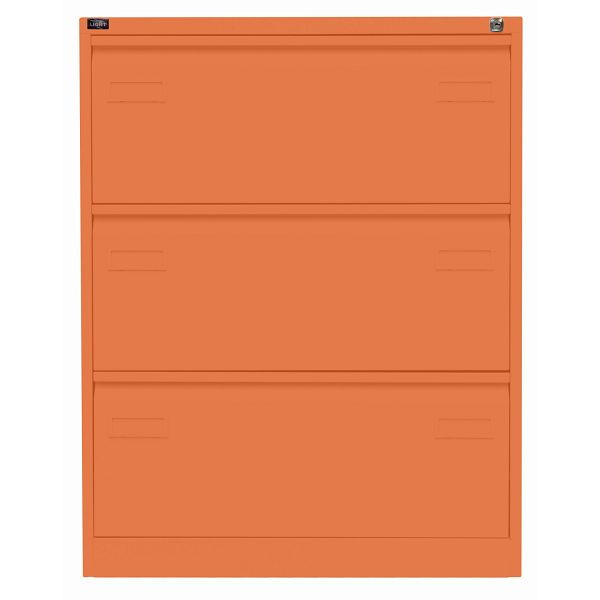 Bisley LIGHT Hängeregistraturschrank LIGHT, doppelbahnig, 3 HR-Schubladen, 603 orange, CDF3603