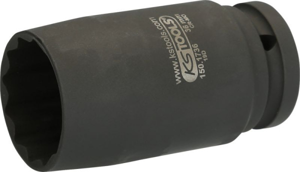 KS Tools 3/4"" 12-kant-Antriebswellen-Kraft- stecknuss, dünnwandig, 36mm, 150.1736